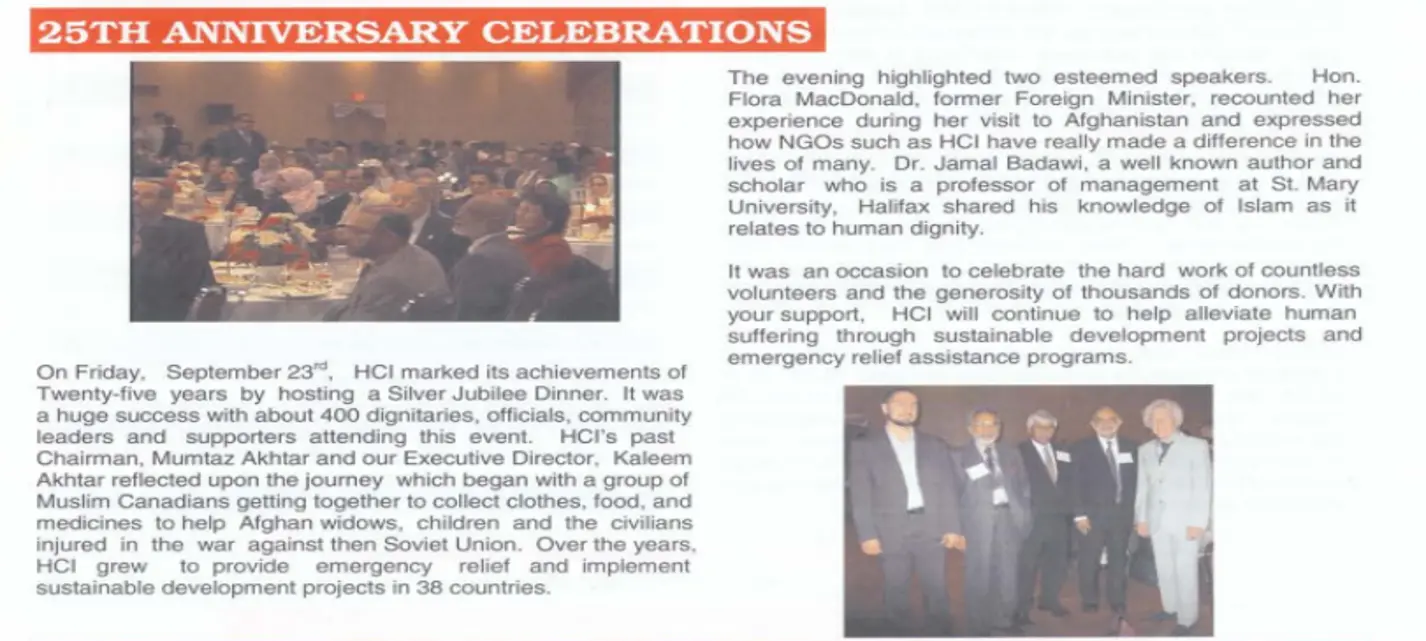 2005 HCI Turns 25 Hon.Flora Macdonald Foreign Minister share her experience in Afghanistan